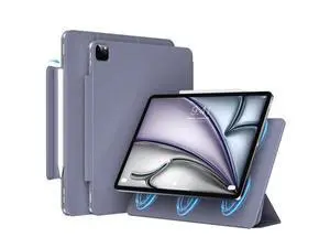 GKABXY Magnetic Case for iPad Air 13 inch 2024 & iPad Pro 12.9 inch 6th/5th Gen (2022/2021) ^^Auto Sleep/Wake ^^ Pencil Pro & USB-C ^^ Lightweight Non-Slip PU Leather Protective Cover (Purple Gray) GKABXY Magnetic Case for iPad Air 13 inch 2024 & iPad Pro 12.9 inch 6th/5th Gen (2022/2021) ^^Auto Sleep/Wake ^^ Pencil Pro & USB-C ^^ Lightweight Non-Slip PU Leather Protective Cover (Purple Gray)