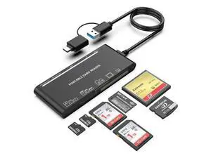 USB C USB3.0 Multi Card Reader for SD, CF, Micro SD, XD, MS Cards - 7 in 1 Adapter Hub for Windows, Mac, Linux, Android USB C USB3.0 Multi Card Reader for SD, CF, Micro SD, XD, MS Cards - 7 in 1 Adapter Hub for Windows, Mac, Linux, Android