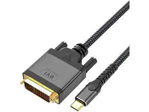 2M Type C to DVI 24+1 24+5 Converter Cable HD 4K@30Hz USB C DVI Adapter Cable for LCD Projector Monitor 2M Type C to DVI 24+1 24+5 Converter Cable HD 4K@30Hz USB C DVI Adapter Cable for LCD Projector Monitor