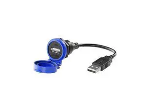 LSHITECH LU22 Industrial USB 2.0 with Automatic Flap 0.1M 0.3M 0.5M 1M 1.5M 2M 3M 4M Waterproof Extension Cable(Blue Cap,Plastic Nut,5M Cable) LSHITECH LU22 Industrial USB 2.0 with Automatic Flap 0.1M 0.3M 0.5M 1M 1.5M 2M 3M 4M Waterproof Extension Cable(Blue Cap,Plastic Nut,5M Cable)