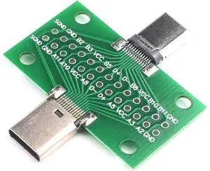 Male to Female USB 3.1 Test PCB Board Adapter 24P 2.54mm Connector Socket for Data Line Wire Cable Transfer(Male Female,10 Pcs) Male to Female USB 3.1 Test PCB Board Adapter 24P 2.54mm Connector Socket for Data Line Wire Cable Transfer(Male Female,10 Pcs)