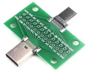 Male to Female USB 3.1 Test PCB Board Adapter 24P 2.54mm Connector Socket for Data Line Wire Cable Transfer(Male Female,10 Pcs) Male to Female USB 3.1 Test PCB Board Adapter 24P 2.54mm Connector Socket for Data Line Wire Cable Transfer(Male Female,10 Pcs)