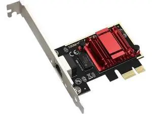2.5G Gigabit PCI-E to RJ45 Network Card Ethernet PCIE 100/1000/2500Mbps 1 Port RJ45 LAN Card Controller Adapter for Win7/8/10/11(Red 8125B) 2.5G Gigabit PCI-E to RJ45 Network Card Ethernet PCIE 100/1000/2500Mbps 1 Port RJ45 LAN Card Controller Adapter for Win7/8/10/11(Red 8125B)