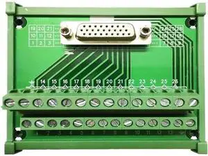 DB26 26 Pin Male Female Adapter Signals Terminal Breakout Rail Mounting Adapter Connector(DB26 Female) DB26 26 Pin Male Female Adapter Signals Terminal Breakout Rail Mounting Adapter Connector(DB26 Female)