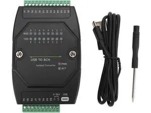 USB to RS485 Converter, Type C to 8 Channel Isolated RS485 Serial Port Adapter, 1200bps to 921600bps with Terminal Block for Industrial Automation and Multi - Device USB to RS485 Converter, Type C to 8 Channel Isolated RS485 Serial Port Adapter, 1200bps to 921600bps with Terminal Block for Industrial Automation and Multi - Device
