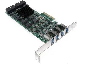 JMT USB 3.0 PCI-E Express PC Add on Card External 4 Ports 5Gbps USB3.0 & Internal 2X 19 Pin Slots 4 Channels 8X USB 3.0 Expansion Adapter JMT USB 3.0 PCI-E Express PC Add on Card External 4 Ports 5Gbps USB3.0 & Internal 2X 19 Pin Slots 4 Channels 8X USB 3.0 Expansion Adapter
