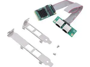 Mini PCIe Gigabit Ethernet Adapter, Efficient Dual Port Network Card for Industrial PCs Mini PCIe Gigabit Ethernet Adapter, Efficient Dual Port Network Card for Industrial PCs