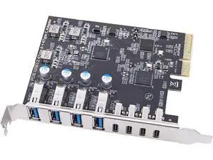 PCIe to USB3.2 20Gbps Expansion Card 8 Port Adapter with 4 USB TypeA and 4 USB Type C Ports ASM3142+VL822 for Desktop PCIe Expansion Card PCIe to USB3.2 20Gbps Expansion Card 8 Port Adapter with 4 USB TypeA and 4 USB Type C Ports ASM3142+VL822 for Desktop PCIe Expansion Card