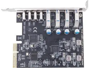 PCIe to 4 USB 3.2 and 4 Type C Port Expansion Adapter Card 20Gbps Fast Transfer for Desktops Connection More Devices PCIe Expansion Card PCIe to 4 USB 3.2 and 4 Type C Port Expansion Adapter Card 20Gbps Fast Transfer for Desktops Connection More Devices PCIe Expansion Card