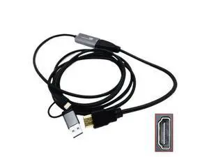 2in1 USB to MI NI HDMI-Compatible Video Capture Card Live Streaming Cable(2m A Type) 2in1 USB to MI NI HDMI-Compatible Video Capture Card Live Streaming Cable(2m A Type)