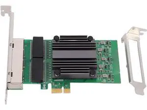 PCIe X1 4 Port Network Card, 82571 Chip Gigabit Ethernet Adapter with 4 RJ45 Ports, for Industrial PCs and Servers PCIe X1 4 Port Network Card, 82571 Chip Gigabit Ethernet Adapter with 4 RJ45 Ports, for Industrial PCs and Servers