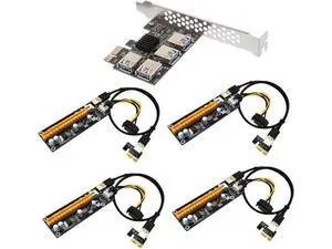 KALLORY Pci E Extender to USB Port Pci Express Adapter Card with Plated Connectors Superspeed Expansion for Mining and Desktop Practical Multi Port KALLORY Pci E Extender to USB Port Pci Express Adapter Card with Plated Connectors Superspeed Expansion for Mining and Desktop Practical Multi Port