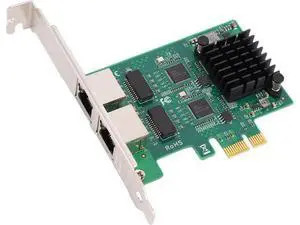 Jectse Dual Port Network Card 2 x RJ45 Gigabit Ethernet Adapter with Controller Gold Plated for Desktop PC 10 100 1000Mbps Wired Connection Jectse Dual Port Network Card 2 x RJ45 Gigabit Ethernet Adapter with Controller Gold Plated for Desktop PC 10 100 1000Mbps Wired Connection