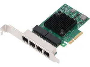 Gigabit PCIe X4 Network Card with 4 Ports, High Speed Ethernet Adapter for Server, Desktop, Workstation, Efficient and Reliable Gigabit PCIe X4 Network Card with 4 Ports, High Speed Ethernet Adapter for Server, Desktop, Workstation, Efficient and Reliable