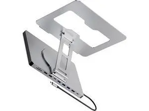 10 in 1 Laptop Expansion Adapter with 3 USB3.0 Port 4K60Hz Output Slip Laptop Holder Stand Enhances Stability Rotating Stand 10 in 1 Laptop Expansion Adapter with 3 USB3.0 Port 4K60Hz Output Slip Laptop Holder Stand Enhances Stability Rotating Stand