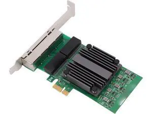 Yunseity PCIe X1 4 Port Network Card, Gigabit Ethernet Adapter with 82571 Chip and 4 RJ45 Ports, for Industrial PCs and Servers Yunseity PCIe X1 4 Port Network Card, Gigabit Ethernet Adapter with 82571 Chip and 4 RJ45 Ports, for Industrial PCs and Servers
