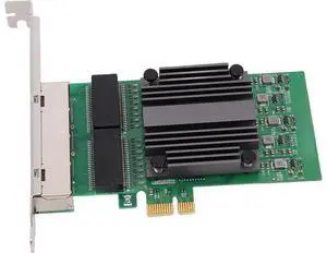 4-Port PCIe X1 Industrial Grade Network Adapter Card with 82571 Chip, Energy Efficient Mode for Servers/, 4 RJ45 Ports 4-Port PCIe X1 Industrial Grade Network Adapter Card with 82571 Chip, Energy Efficient Mode for Servers/, 4 RJ45 Ports