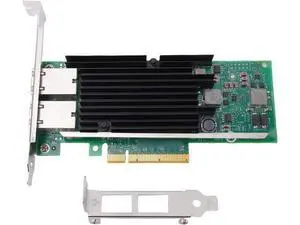 ciciglow X540T2 Dual Port 10 G b E Network Card, PCIe 3.0 X8 RJ45 Ethernet Adapter with Profile Bracket, for W Server Data Center ciciglow X540T2 Dual Port 10 G b E Network Card, PCIe 3.0 X8 RJ45 Ethernet Adapter with Profile Bracket, for W Server Data Center