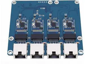 PCIe to Gigabit ETH Board, 4-Channel Gigabit Ethernet Adapter, PCI Express Network Card with RJ45 Ports, Ideal for 5, Plug and Play, No Driver Required PCIe to Gigabit ETH Board, 4-Channel Gigabit Ethernet Adapter, PCI Express Network Card with RJ45 Ports, Ideal for 5, Plug and Play, No Driver Required