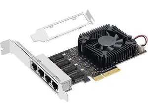 2.5Ggb Gigabit Network Card PCIe X4 Quad-Port 2500Mbps Ethernet Adapter - with RTL8125B Chip 4 RJ45 Ports LAN NIC Cards, Support ESXi, Soft Routing, PXE Boot, Network Aggregation Server 2.5Ggb Gigabit Network Card PCIe X4 Quad-Port 2500Mbps Ethernet Adapter - with RTL8125B Chip 4 RJ45 Ports LAN NIC Cards, Support ESXi, Soft Routing, PXE Boot, Network Aggregation Server