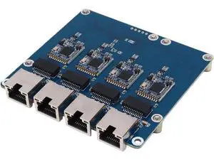 Cosiki PCIe to 4 2.5G ETH Board, Plug and Play 2.5G Ethernet Adapter with RTL8156 Chipset for Rasp Pi 5 Device, Top Bottom Mounting Options Cosiki PCIe to 4 2.5G ETH Board, Plug and Play 2.5G Ethernet Adapter with RTL8156 Chipset for Rasp Pi 5 Device, Top Bottom Mounting Options