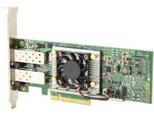 10Gb PCIE NIC Network Card, Dual SFP Port, with BCM57810 Controller, PCIe X8 Ethernet Converged Network Adapter with Cooling Fan, Fast Heat Dissipation 10Gb PCIE NIC Network Card, Dual SFP Port, with BCM57810 Controller, PCIe X8 Ethernet Converged Network Adapter with Cooling Fan, Fast Heat Dissipation