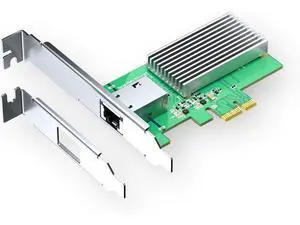10Gb PCIe 4.0 x1 Network Card 10GBase-T RJ45 LAN NIC Adapter | RTL8127AT chip, aluminum heatsink,, full-height and low-profile brackets for PC, NAS, servers 10Gb PCIe 4.0 x1 Network Card 10GBase-T RJ45 LAN NIC Adapter | RTL8127AT chip, aluminum heatsink,, full-height and low-profile brackets for PC, NAS, servers