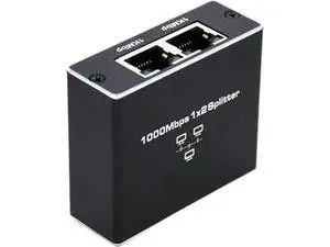 Ethernet Splitter 1 to 2 Gigabit Network Card High Speed 1000mbps Rj45 Ethernet Splitter Adapter Network Extension Connector Ethernet Splitter 1 to 2 Gigabit Network Card High Speed 1000mbps Rj45 Ethernet Splitter Adapter Network Extension Connector