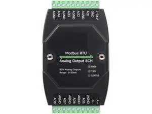RS485 Industrial 8 Ch Analog Output Module 12-bit DA Conversion Supports 8-ch Simultaneous Voltage Or Current Output DC 7~36V(0 to 20mA) RS485 Industrial 8 Ch Analog Output Module 12-bit DA Conversion Supports 8-ch Simultaneous Voltage Or Current Output DC 7~36V(0 to 20mA)