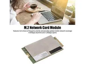 5G LTE Network Card, 4.67Gbps Downlink 1.25Gbps Uplink, M.2 Network Card Module, Plug and Play, 4x4 MIMO GNSS FM350 GL Network Card for Laptop Desktop 5G LTE Network Card, 4.67Gbps Downlink 1.25Gbps Uplink, M.2 Network Card Module, Plug and Play, 4x4 MIMO GNSS FM350 GL Network Card for Laptop Desktop