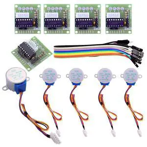 ELEGOO 5 Sets 28BYJ-48 ULN2003 5V Stepper Motor with ULN2003 Driver Board ELEGOO 5 Sets 28BYJ-48 ULN2003 5V Stepper Motor with ULN2003 Driver Board