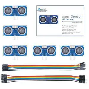 ELEGOO 5PCS HC-SR04 Ultrasonic Module Distance Sensor Kit ELEGOO 5PCS HC-SR04 Ultrasonic Module Distance Sensor Kit