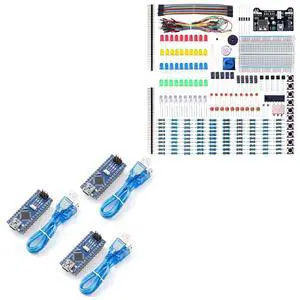 ELEGOO Pre-Soldered Nano Board with 235pcs Fun Kit STEM Project Bundle ELEGOO Pre-Soldered Nano Board with 235pcs Fun Kit STEM Project Bundle