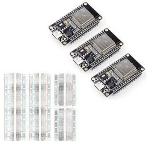 ELEGOO 4PC Breadboard Kit and 3PCS ESP-32 Boards, for Breadboard Circuits, Prototyping, STEM Labs and Electronics Practice ELEGOO 4PC Breadboard Kit and 3PCS ESP-32 Boards, for Breadboard Circuits, Prototyping, STEM Labs and Electronics Practice