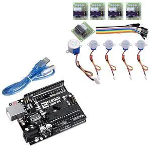 ELEGOO 5 Sets Stepper Motors and UNO R3 Board Bundle, for Stepper Motor Control, Robotics, Motion Projects and STEM Learning ELEGOO 5 Sets Stepper Motors and UNO R3 Board Bundle, for Stepper Motor Control, Robotics, Motion Projects and STEM Learning