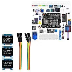ELEGOO White OLED Modules and UNO R4 WiFi Kit Bundle for STEM Projects ELEGOO White OLED Modules and UNO R4 WiFi Kit Bundle for STEM Projects