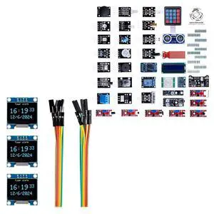 ELEGOO OLED Modules with 37-in-1 Sensor Kit Electronics Project Bundle ELEGOO OLED Modules with 37-in-1 Sensor Kit Electronics Project Bundle