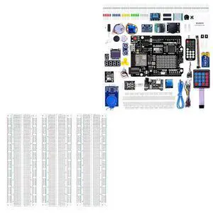 ELEGOO 830-Point Boards and UNO R4 WiFi Kit Electronics Project Bundle ELEGOO 830-Point Boards and UNO R4 WiFi Kit Electronics Project Bundle