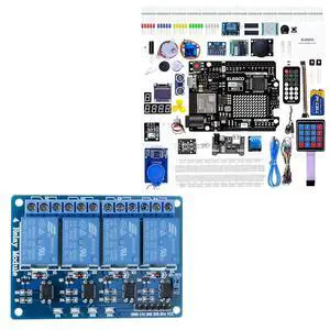 ELEGOO 4 Channel Relay Module with UNO R4 WiFi Kit STEM Project Bundle ELEGOO 4 Channel Relay Module with UNO R4 WiFi Kit STEM Project Bundle