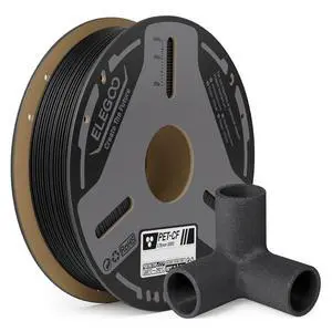 ELEGOO PET-CF 3D Printer Filament 1.75mm Black 0.5KG ELEGOO PET-CF 3D Printer Filament 1.75mm Black 0.5KG