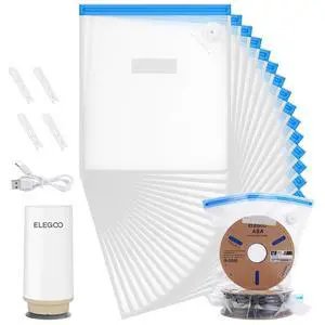 ELEGOO 20pcs Filament Storage Bags with Auto Pump and 4pcs Sealing Clips ELEGOO 20pcs Filament Storage Bags with Auto Pump and 4pcs Sealing Clips