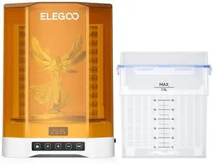 ELEGOO Mercury Plus V3.0 Wash and Cure Station, 7.5 L Large Capacity, Compatible with Mars Saturn Photon Halot MSLA LCD DLP 3D Printers, Washing Size of 9.05"×5.31×10.24 ELEGOO Mercury Plus V3.0 Wash and Cure Station, 7.5 L Large Capacity, Compatible with Mars Saturn Photon Halot MSLA LCD DLP 3D Printers, Washing Size of 9.05"×5.31×10.24