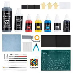 ELEGOO 3D Paint Kit, Multifunctional 3D Printing Models Painting Kit ELEGOO 3D Paint Kit, Multifunctional 3D Printing Models Painting Kit