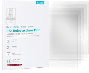 ELEGOO 5PCS PFA Release Liner Film Compatible with Mars 4 DLP 3D Printer ELEGOO 5PCS PFA Release Liner Film Compatible with Mars 4 DLP 3D Printer