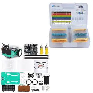 ELEGOO Owl Robot Car Kit and 17-Value Resistor Kit STEM Project Bundle ELEGOO Owl Robot Car Kit and 17-Value Resistor Kit STEM Project Bundle