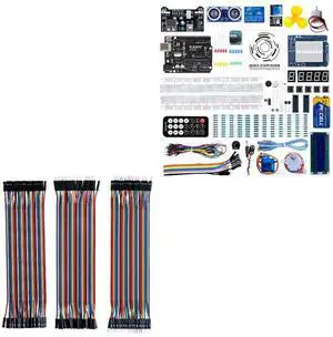 UNO Project Kit and 120pcs Dupont Wires, for Breadboard Circuits, Prototyping, STEM Labs and Electronics Practice UNO Project Kit and 120pcs Dupont Wires, for Breadboard Circuits, Prototyping, STEM Labs and Electronics Practice