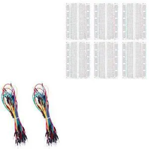 130pcs M-M Wires and 6PCS 400-Point Boards Bundle, for Breadboard Circuits, Prototyping, STEM Labs and Electronics Practice 130pcs M-M Wires and 6PCS 400-Point Boards Bundle, for Breadboard Circuits, Prototyping, STEM Labs and Electronics Practice