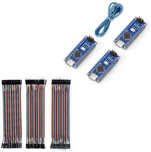 Nano USB-C Boards and 120pcs Dupont Wires, for Breadboard Circuits, Prototyping, STEM Labs and Electronics Practice Nano USB-C Boards and 120pcs Dupont Wires, for Breadboard Circuits, Prototyping, STEM Labs and Electronics Practice