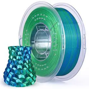 Silk PLA 3D Printer Filament 1.75mm Dual Color Blue Green 1KG Silk PLA 3D Printer Filament 1.75mm Dual Color Blue Green 1KG