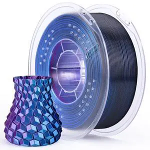 Silk PLA Filament Triple Colors Blue Purple Black 1.75mm 1KG Silk PLA Filament Triple Colors Blue Purple Black 1.75mm 1KG